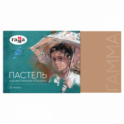 Пастель художественная, 24 цвета "Портрет", картон. упак