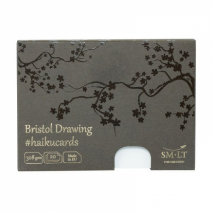 Набор открыток "Drawing Bristol" Haikucards 14,7x10,6 см 308 г/м2 экстрабелые 20 шт.