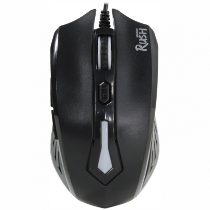 Мышь игровая RUSH 712, USB, с подсветкой, черный, 4btn+Roll
