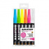 Набор маркеров-кистей "Grafx" 1мм UV флуор. цвета 6шт Set 1