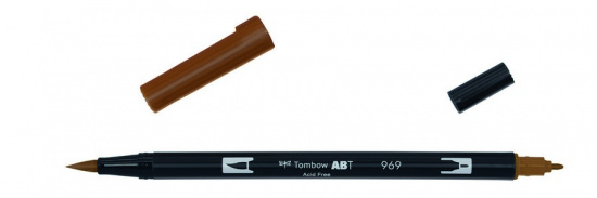 Маркер-кисть "Abt Dual Brush Pen" 969 шоколадный