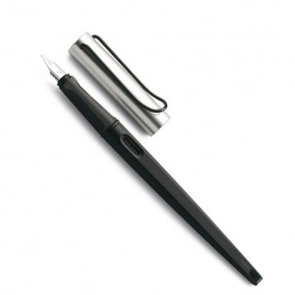 Ручка перьевая Лами 011 "Joy", Черно-серебристый, 1.1 mm