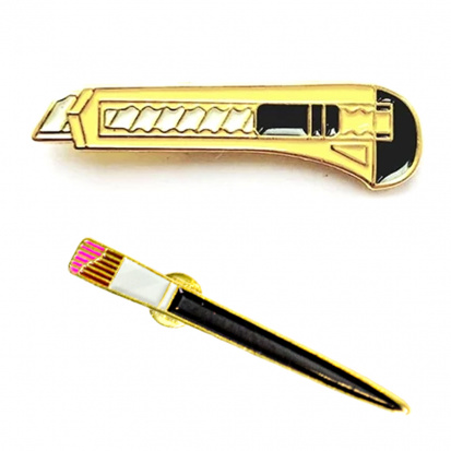 Значки эмалированные "Арт-материалы", 2шт sela25 Значки эмалированные "Арт-материалы", 2шт sela25