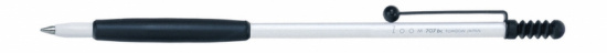 шариковая ручка "Zoom 707 ", корпус черно-белый, перо 0,7мм