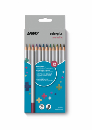 Набор цветных карандашей "Colorplus Metallic", 12 шт., картон