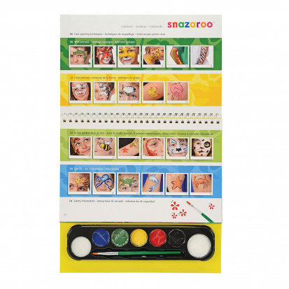 Набор красок для лица «Книга с иструкциями», 6 цветов