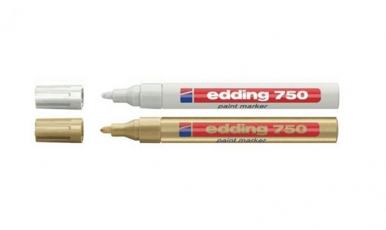 Набор декоративных маркеров "750", 2 цвета, (золото/белый)