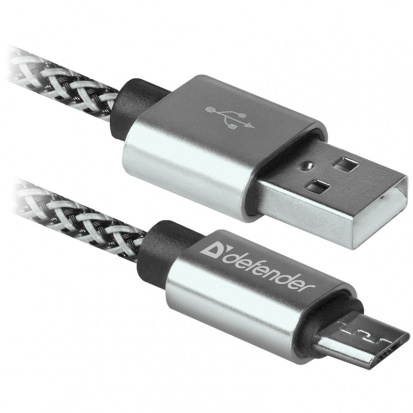 Кабель USB08-03T PRO USB(AM) - microUSB (B), 2.1A output, в оплетке, 1m, белый