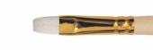 Кисть щетина плоская, длинная ручка "1722" №12, для масла, акрила, гуаши, темперы