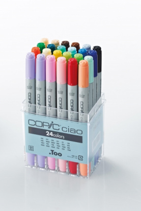 Набор спиртовых маркеров Copic "Ciao", основные цвета 24цв