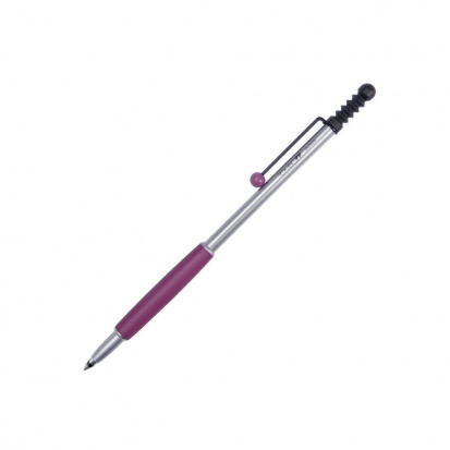 шариковая ручка "Zoom 717 ", корпус серебряный/фиолетовый, перо 0,7мм sela