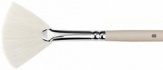 Кисть щетина веерная длинная ручка (бук) "1672" №10 для масла, акрила, гуаши, темперы