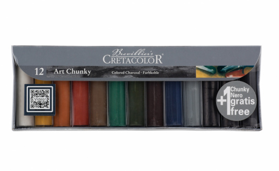 Набор цветных угольных брусков "Art Chunky", 12 цветов