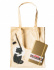 Комплект "Gold": сумка-шоппер, скетчбук, карандаш, ластик и зажим