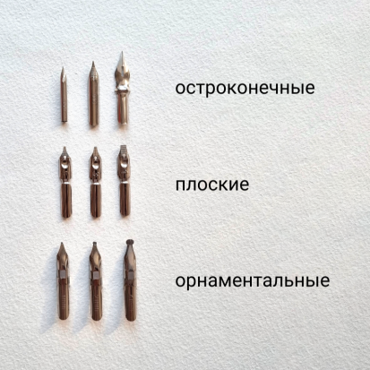 Набор для каллиграфии в блистере 10 предметов (держатель деревянный для перьев+9 перьев)