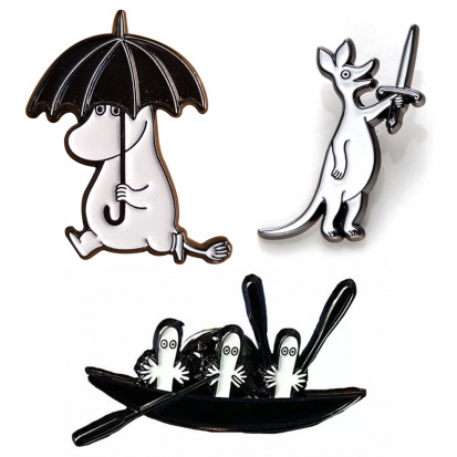 Значки эмалированные "Муми-тролли", 3шт