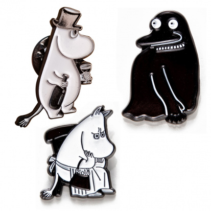 Значки эмалированные "Муми-тролли", 3шт