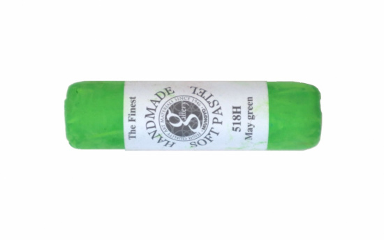 Пастель сухая мягкая круглая ручной работы №518, майский зеленый