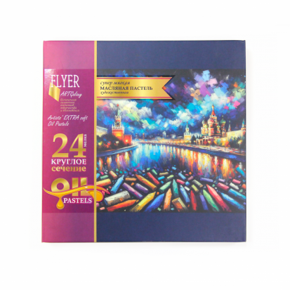 Экстра мягкая масляная художественная пастель 24 цвета "Art City", картон. упаковка