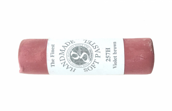 Пастель сухая мягкая круглая ручной работы №257, фиолетово-коричневый