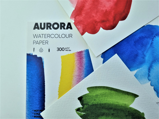 Альбом для акварели на спирали Aurora Cold А5 12 л 300 г/м² 100% целлюлоза sela25
