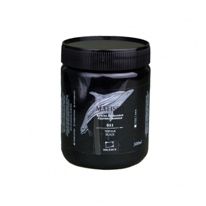 Акриловая краска "Matisso", черный, 300 мл