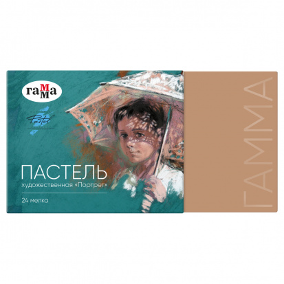 Пастель художественная, 24 цвета "Портрет", картон. упак