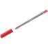 Ручка шариковая "Tops 505 M" красная, 1,0мм, прозрачный корпус sela