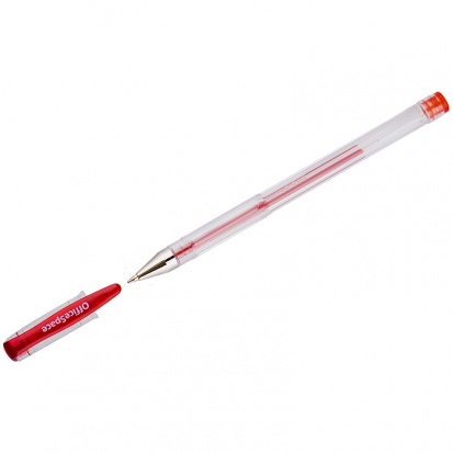 Ручка гелевая красная, 1,0мм