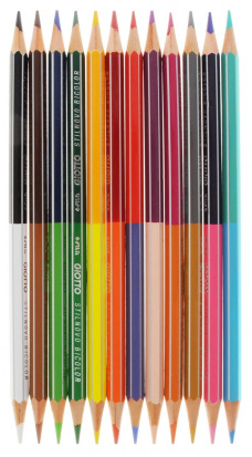 Набор цветных карандашей "Stilnovo Bicolor", 12 шт, 24 цв 