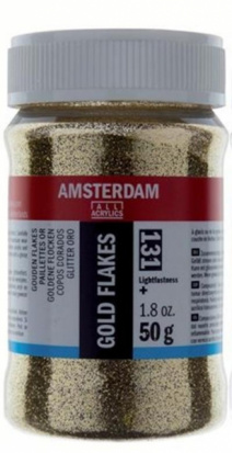 Медиум для акрила "Amsterdam" (131) эффект золотые блестки 50гр