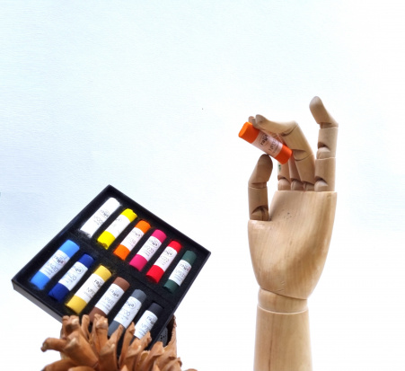 Пастель художественная, 12 цветов, картон. упак.