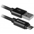 Кабель USB08-03T PRO USB(AM) - microUSB (B), 2.1A output, в оплетке, 1m, черный