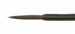 Кисть "Aqua Black round", имитация белки круглая, обойма soft-touch, ручка короткая черная №4