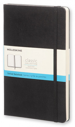 Блокнот "Classic Pocket", 90x140мм 192стр. пунктир, твердая обложка черная
