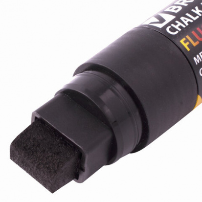 Маркер меловой "Pop-art", сухостираемый, для гладких поверхностей, 15мм, ЧЕРНЫЙ sela25