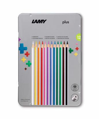 Набор цветных карандашей "Plus", 12 шт., металл