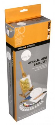 УЦЕНКА Набор акриловых красок Daler Rowney "Simply", с настольным мольбертом
