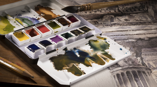Набор акварельных красок Rembrandt Dusk 12цв, в металле, сумеречные цвета