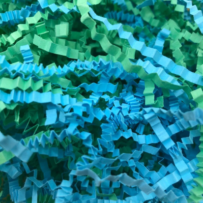 Наполнитель бумажный морской бриз микс (синий+зелёный интенсив) 100гр