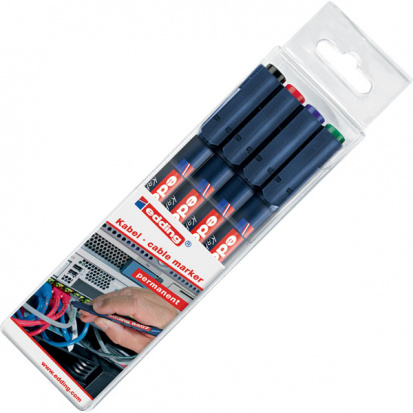 Набор маркеров для кабеля "8407", 0,3мм, 4 цвета
