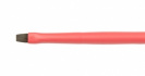 Кисть "Aqua Red flat", соболь-микс плоская, обойма soft-touch, ручка короткая красная №8