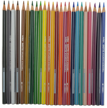 Giotto Stilnovo Acquarell Цветные акварельные деревянные карандаши, 24 шт. в металле sela25