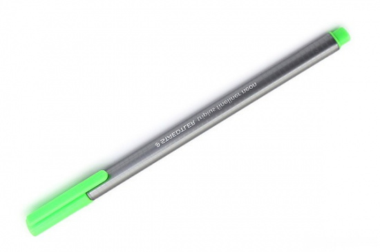 Ручка капиллярная "Triplus", 0.3мм, зеленый (неон)