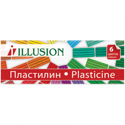 Набор пластилина "Illusion", 06 цветов, 84г, картон