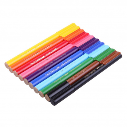 Фломастеры с клипом, 10 цветов