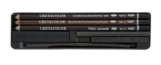 Набор художественный 3 карандаша - угольный, пастельный, nero + уголь