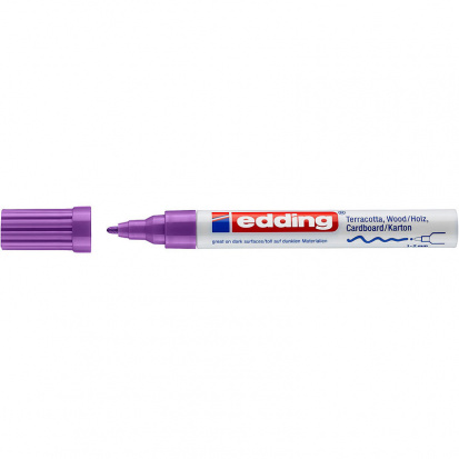 Матовый маркер для декорирования, фиолет,1-2мм
