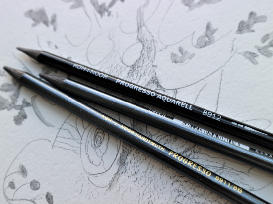 Карандаши чернографит акварель Progresso набор 6 шт
