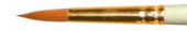 Кисть синтетика круглая длинная ручка "1312" №6 для масла, акрила, гуаши, темперы